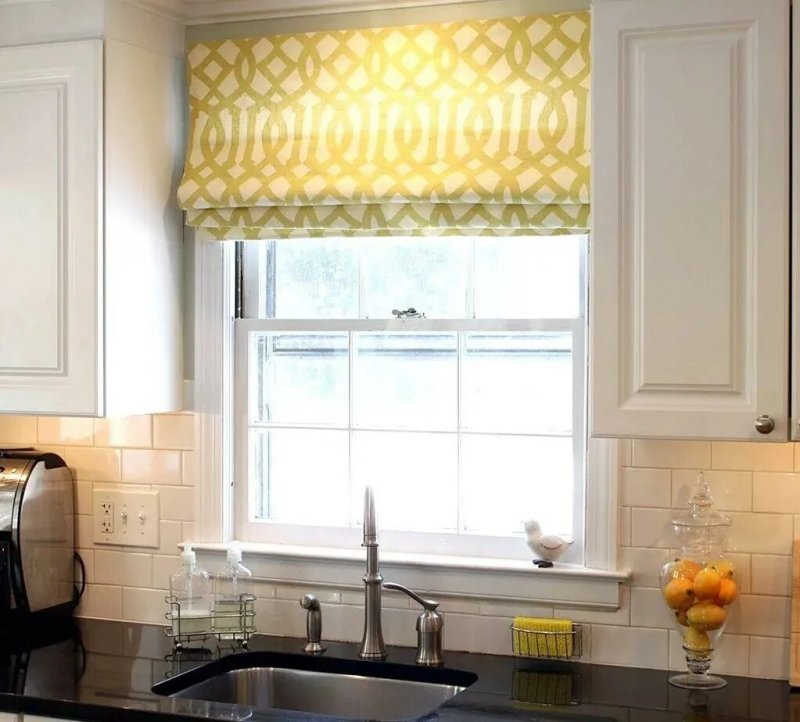 Roman curtain for a kitchen in a modern style