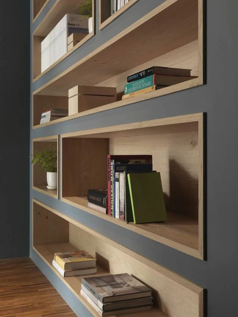 Built -in shelf in the wall