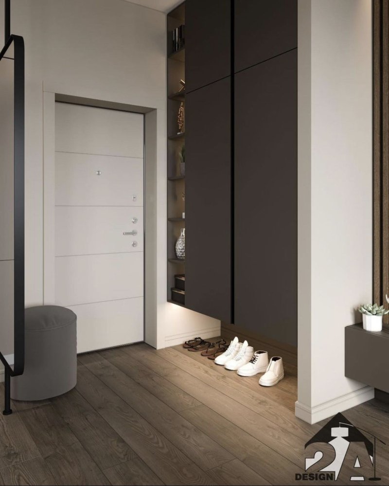 Design of the hallway in an apartment in a modern style