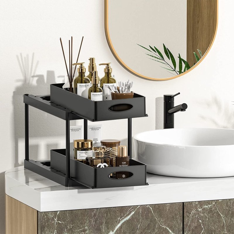 Organizers for storage in the bathroom