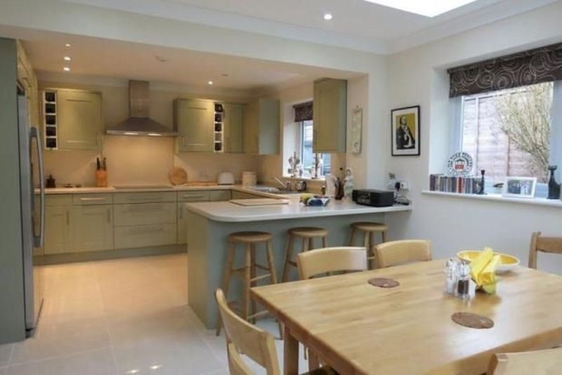 The interior of the kitchen of the dining room