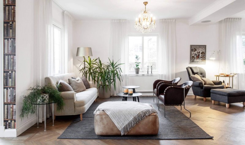 Style Scandinavian in the interior of the apartment