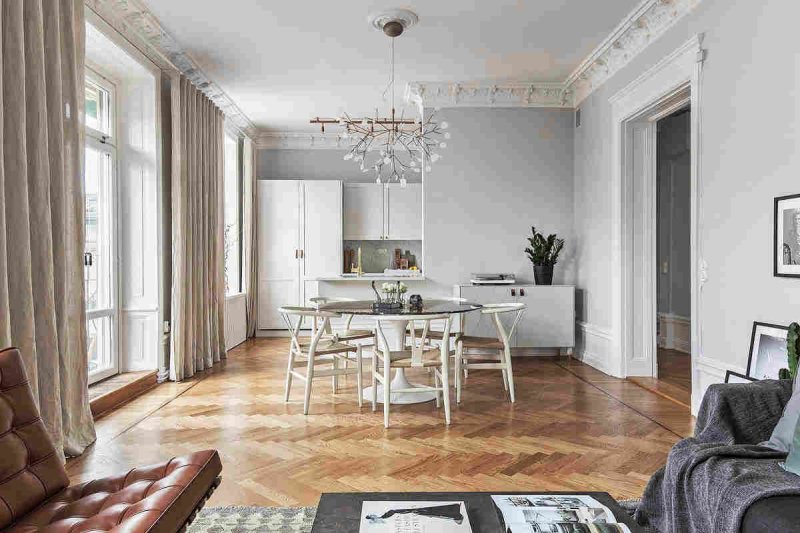 Scandinavian style in the interior of the apartment