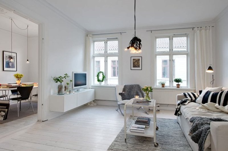 Scandinavian style in the interior of the apartment