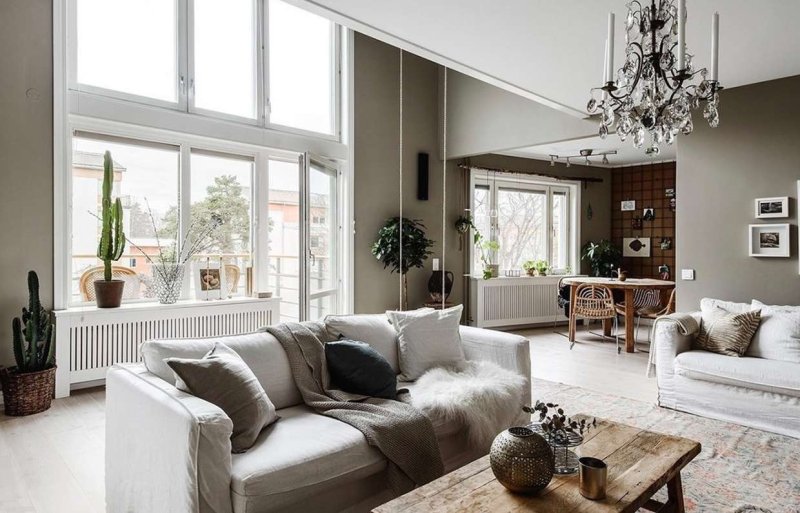 Scandinavian style in the interior of the apartment