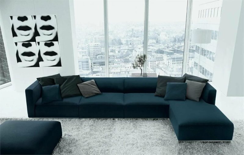 Modular sofa in the interior