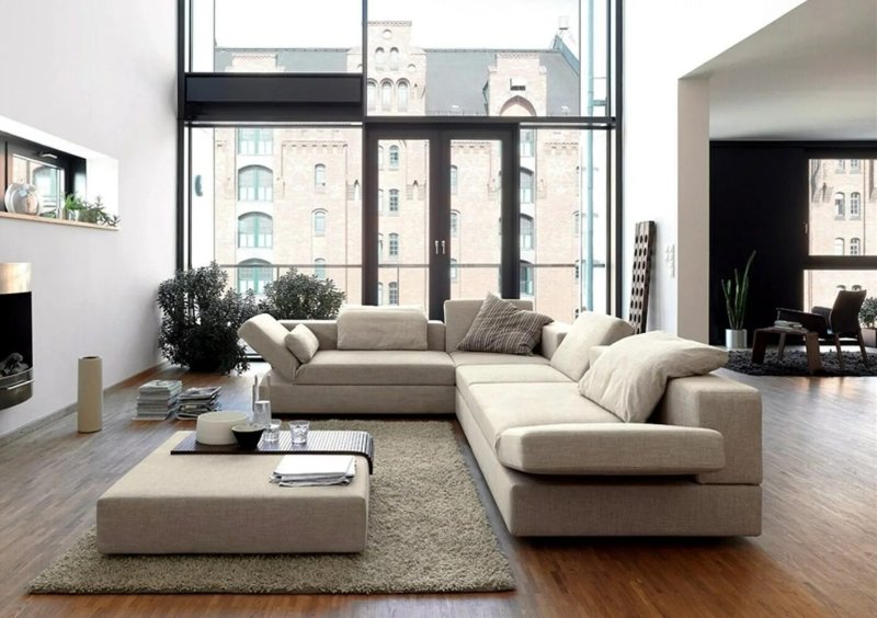 Modern sofa in the interior