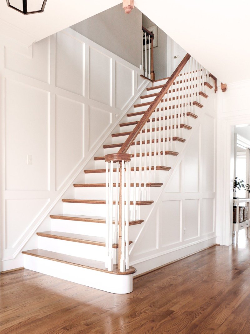 White staircase in the interior