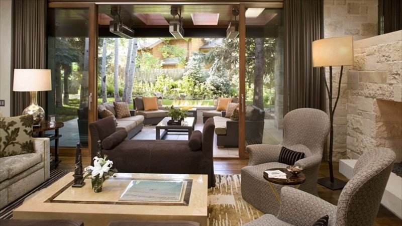 Interior of the living room of a country house