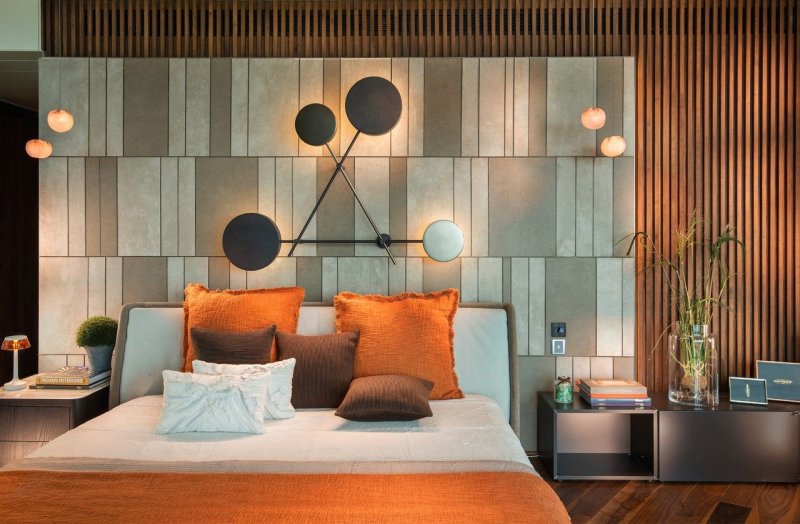 Wall bedroom panels in a modern style