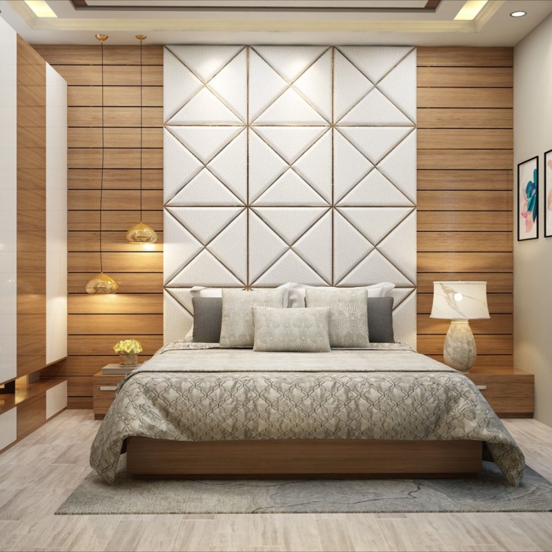 Soft panels for walls in the bedroom