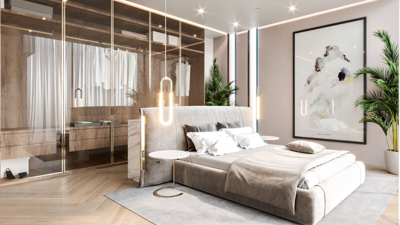 Bedrooms in modern style