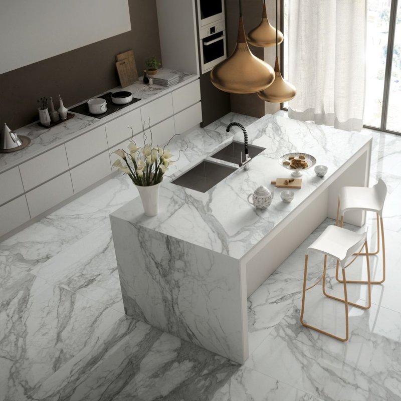 Marble tiles for kitchen