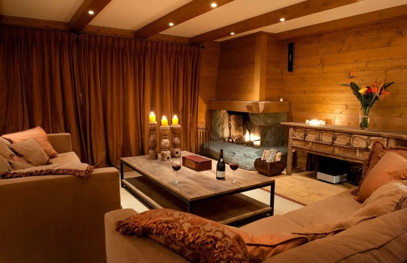 Chalet style in the interior