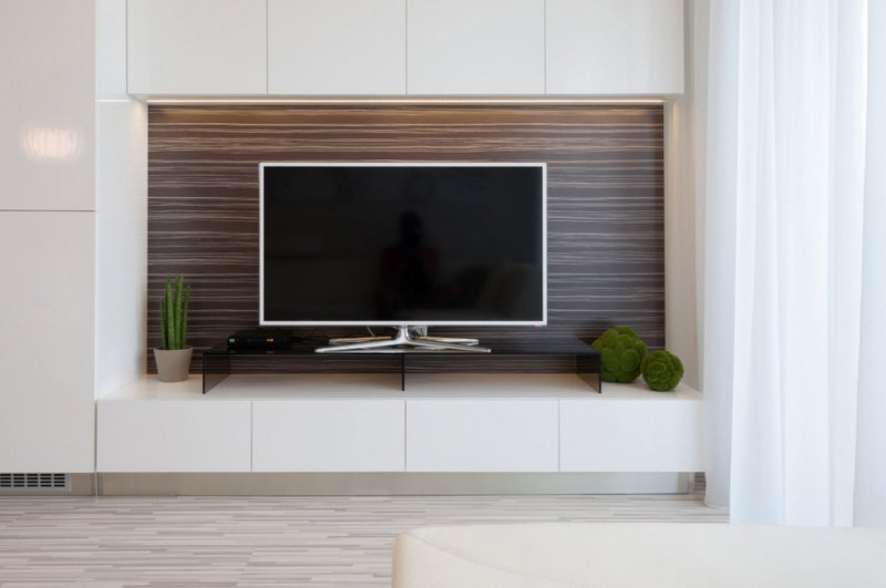 TV in the interior of the living room