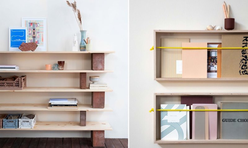 The design of the book shelf