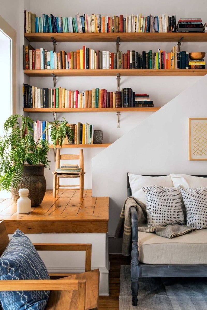 Interior with book shelves