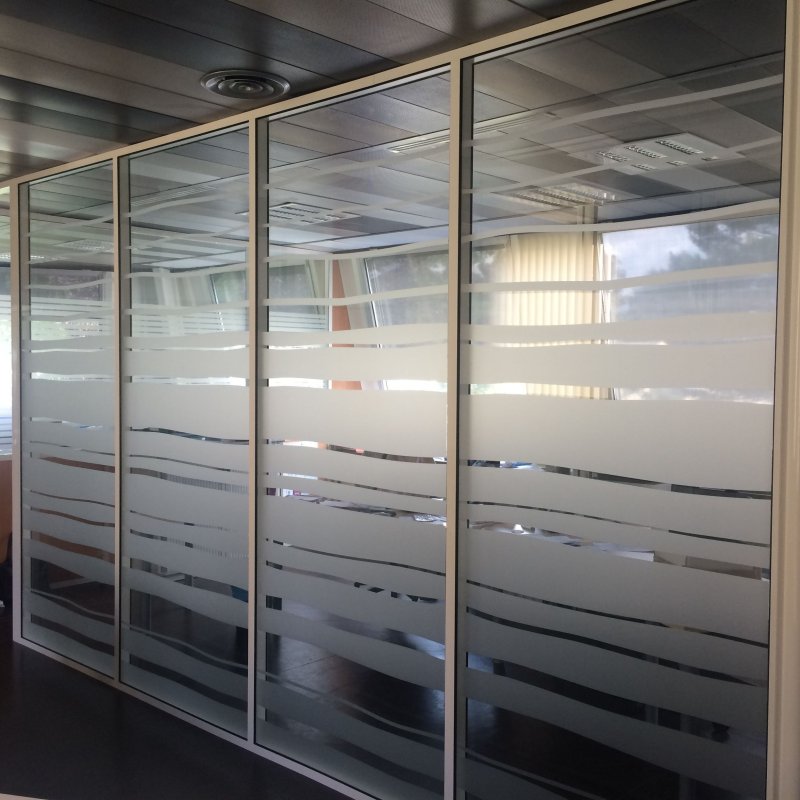 Glass partition to the office