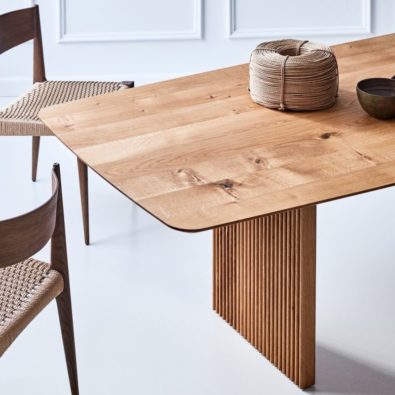 Dining table made of wood