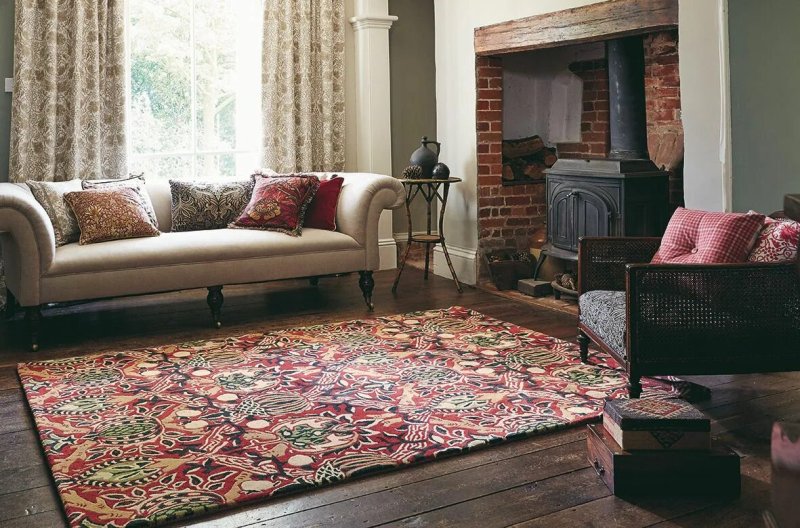 Carpet in the interior of the living room