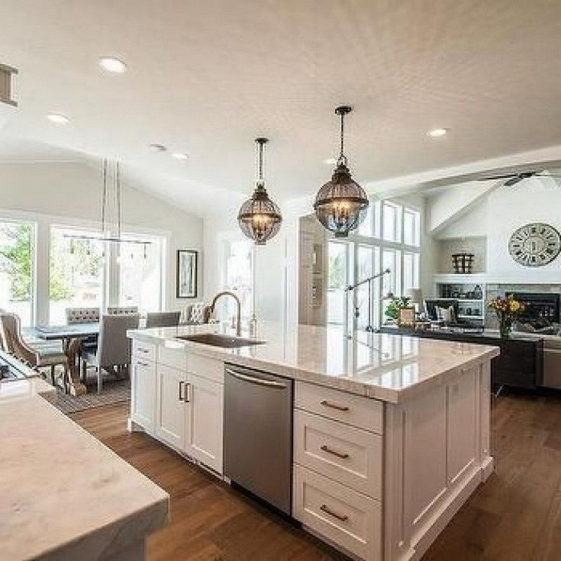 Kitchen interior with the island