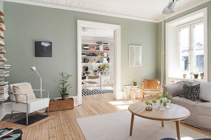 The interior of the living room Scandinavian style