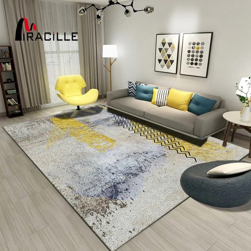 Carpet in the interior of the living room in a modern style