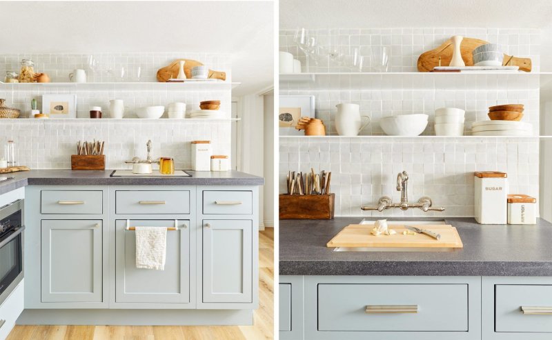 Kitchens with open shelves