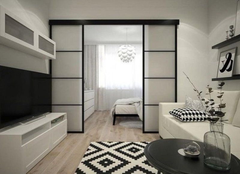 One -room apartment interior