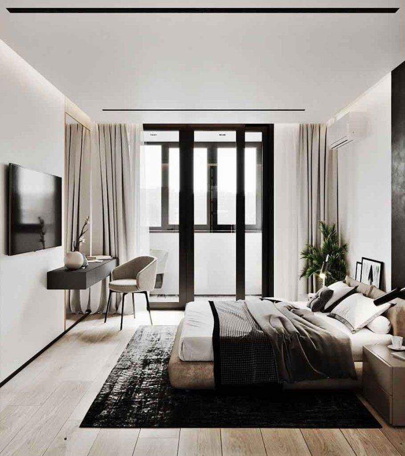 Design of apartments in a modern style