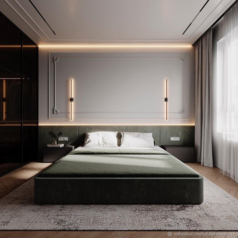 The interior of the bedrooms in a modern style