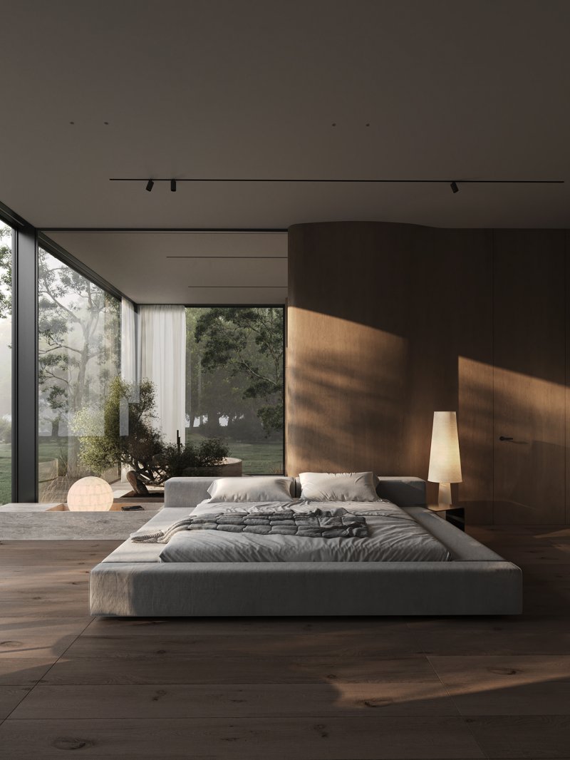 The bedrooms are modern design