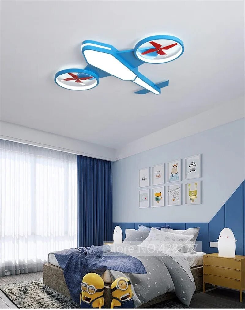 Wall lamp in a children's plane