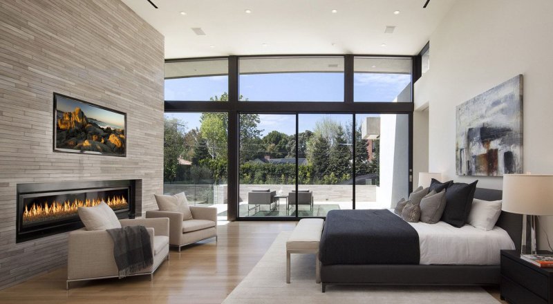 Living room with panoramic windows