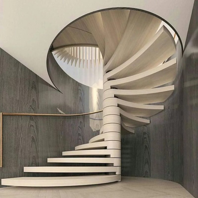 Monolithic half -engine staircase