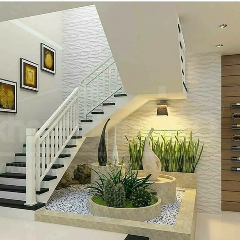 The interior of the stairs in a private house