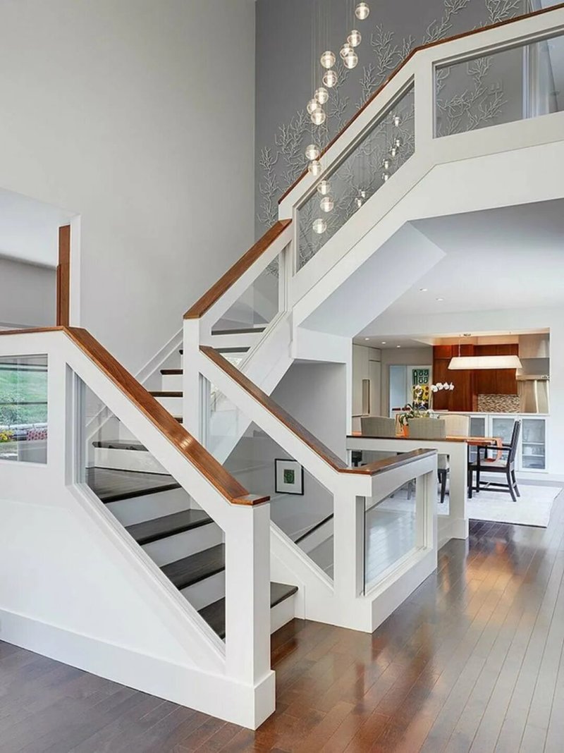 The staircase is modern design