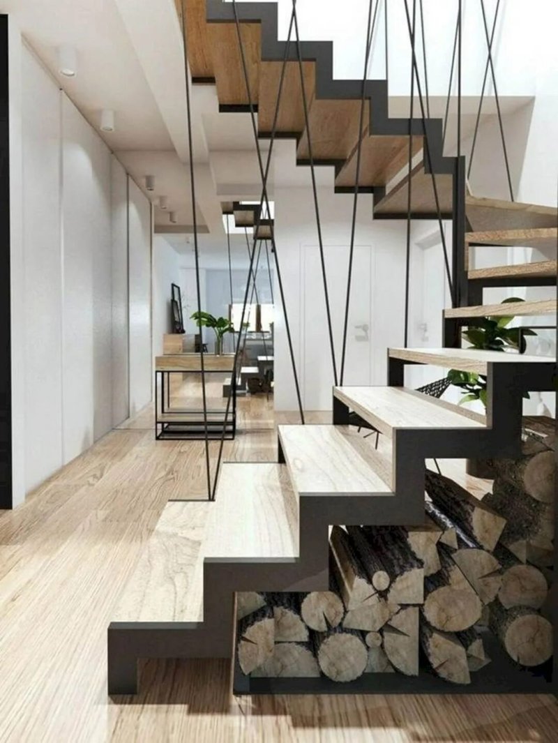 Modern stairs in the interior