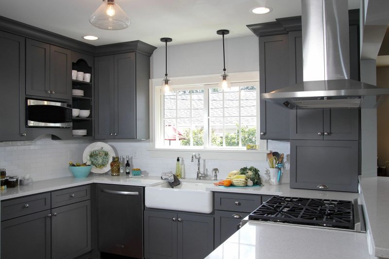 Gray kitchen Ikea