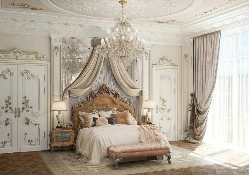 Royal bedroom style Rococo