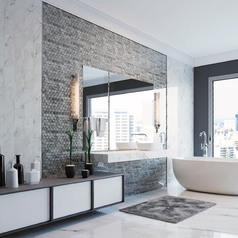 Modern bathroom tiles