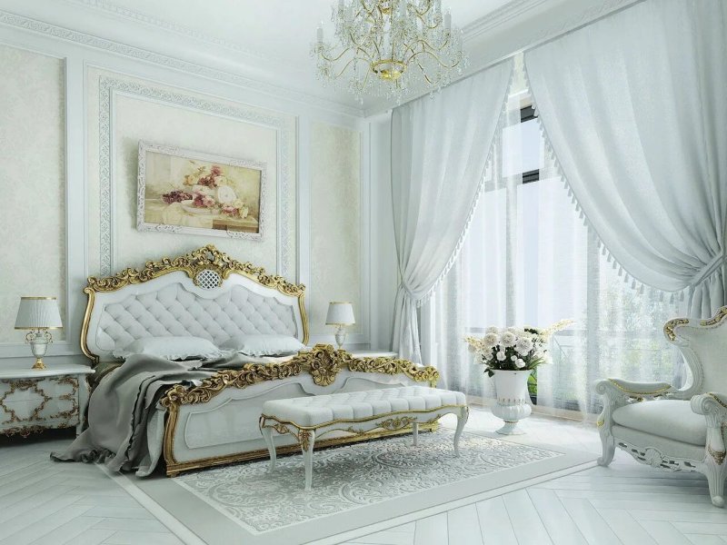 Royal bedroom style Rococo