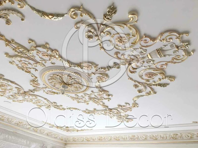 Gilding stucco moldings