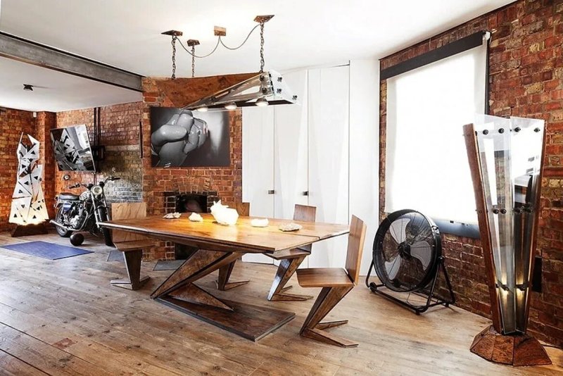 Loft -style slab kitchen table