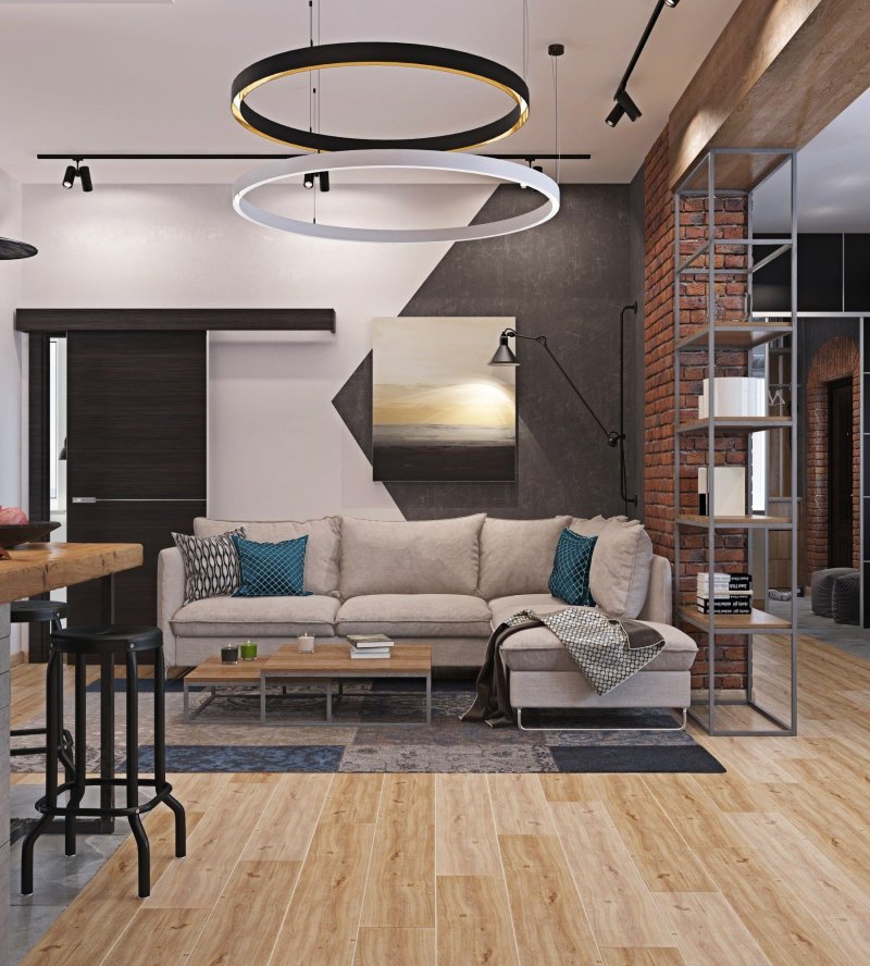 Loft style in the interior of the apartment