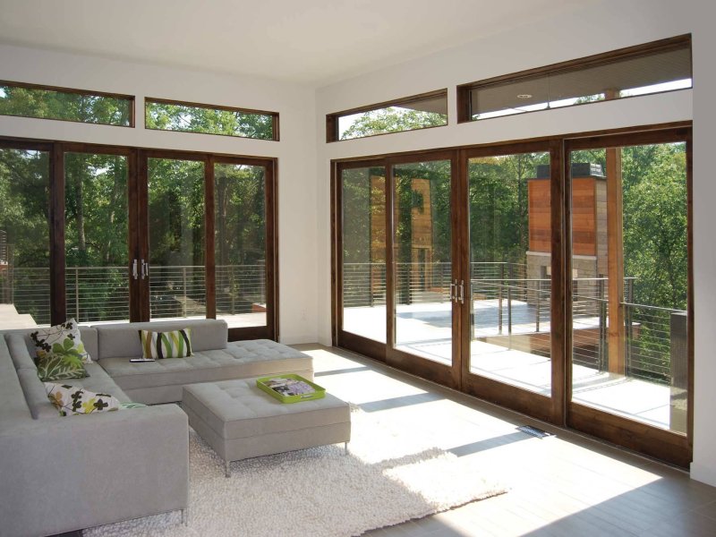 Sliding windows to the terrace