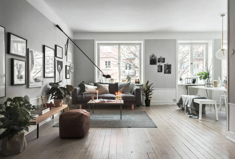 Scandinavian style in the interior of the apartment