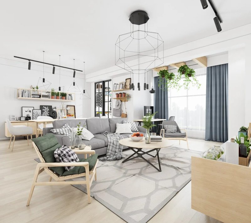 Scandinavian style in the interior of the apartment