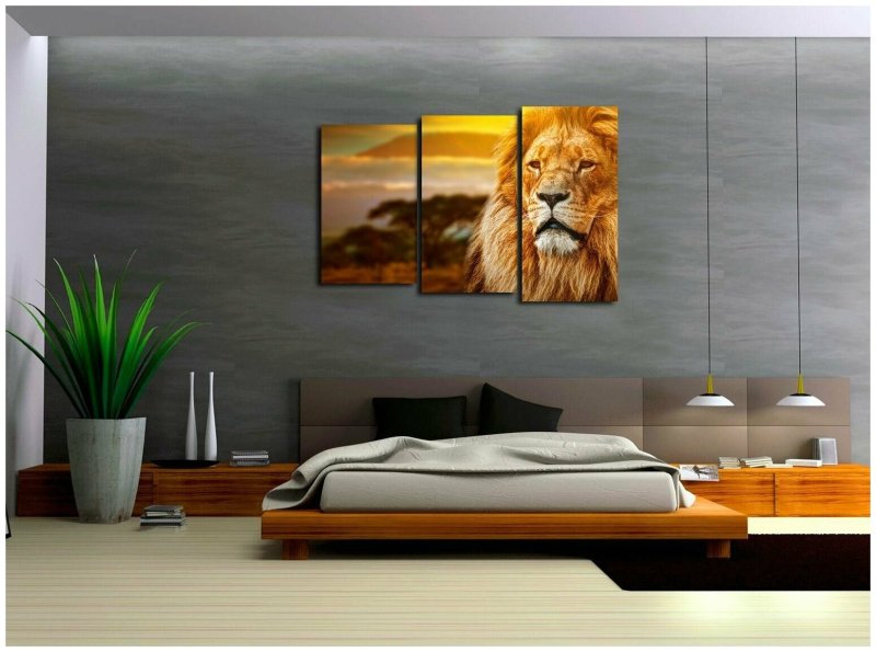 Lion paintings for the interior