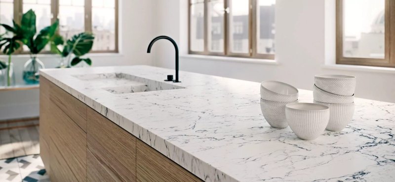 Quartz kitchen countertop